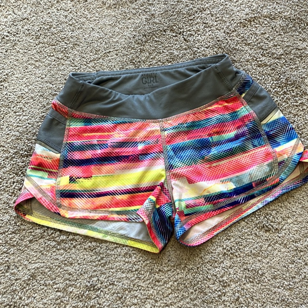 Athleta Red and Pink Performance Shorts